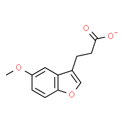ChemSpider 2D Image | 3-(5-Methoxy-1-benzofuran-3-yl)propanoate | C12H11O4