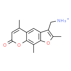 ChemSpider 2D Image | (2,5,9-Trimethyl-7-oxo-7H-furo[3,2-g]chromen-3-yl)methanaminium | C15H16NO3