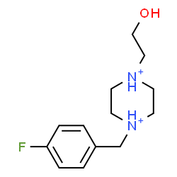 ChemSpider 2D Image | 1-(4-Fluorobenzyl)-4-(2-hydroxyethyl)piperazinediium | C13H21FN2O