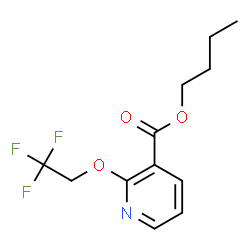 ChemSpider 2D Image | Butyl 2-(2,2,2-trifluoroethoxy)nicotinate | C12H14F3NO3