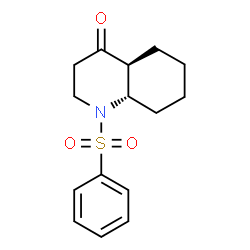 ChemSpider 2D Image | (4aS,8aS)-1-(Phenylsulfonyl)octahydro-4(1H)-quinolinone | C15H19NO3S