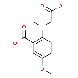 ChemSpider 2D Image | 2-[(Carboxylatomethyl)(methyl)amino]-5-methoxybenzoate | C11H11NO5