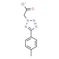 ChemSpider 2D Image | [5-(4-Methylphenyl)-2H-tetrazol-2-yl]acetate | C10H9N4O2