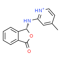 ChemSpider 2D Image | 4-Methyl-2-{[(1R)-3-oxo-1,3-dihydro-2-benzofuran-1-yl]amino}pyridinium | C14H13N2O2