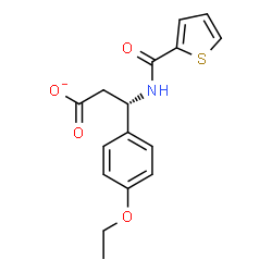 ChemSpider 2D Image | (3S)-3-(4-Ethoxyphenyl)-3-[(2-thienylcarbonyl)amino]propanoate | C16H16NO4S