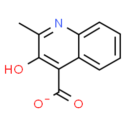 ChemSpider 2D Image | 3-Hydroxy-2-methyl-4-quinolinecarboxylate | C11H8NO3