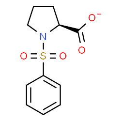 ChemSpider 2D Image | (2S)-1-(Phenylsulfonyl)-2-pyrrolidinecarboxylate | C11H12NO4S