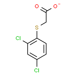 ChemSpider 2D Image | [(2,4-Dichlorophenyl)sulfanyl]acetate | C8H5Cl2O2S