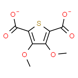 ChemSpider 2D Image | 3,4-Dimethoxy-2,5-thiophenedicarboxylate | C8H6O6S
