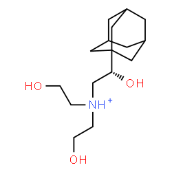 ChemSpider 2D Image | (2S)-2-(Adamantan-1-yl)-2-hydroxy-N,N-bis(2-hydroxyethyl)ethanaminium | C16H30NO3