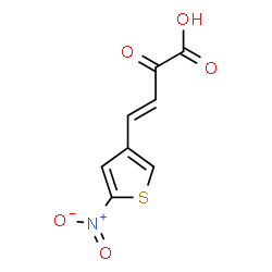 ChemSpider 2D Image | (3E)-4-(5-Nitro-3-thienyl)-2-oxo-3-butenoic acid | C8H5NO5S