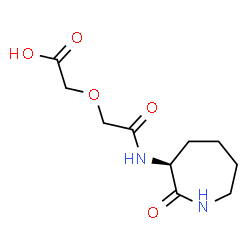ChemSpider 2D Image | (2-Oxo-2-{[(3S)-2-oxo-3-azepanyl]amino}ethoxy)acetic acid | C10H16N2O5