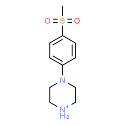 ChemSpider 2D Image | 4-[4-(Methylsulfonyl)phenyl]piperazin-1-ium | C11H17N2O2S