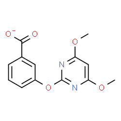 ChemSpider 2D Image | 3-[(4,6-Dimethoxy-2-pyrimidinyl)oxy]benzoate | C13H11N2O5