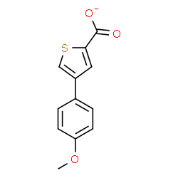 ChemSpider 2D Image | 4-(4-Methoxyphenyl)-2-thiophenecarboxylate | C12H9O3S