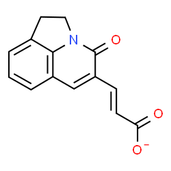 ChemSpider 2D Image | (2E)-3-(4-Oxo-1,2-dihydro-4H-pyrrolo[3,2,1-ij]quinolin-5-yl)acrylate | C14H10NO3