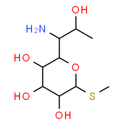 ChemSpider 2D Image | Methyl 5-(1-amino-2-hydroxypropyl)-1-thiopentopyranoside | C9H19NO5S
