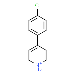 ChemSpider 2D Image | 4-(4-Chlorophenyl)-1,2,3,6-tetrahydropyridinium | C11H13ClN