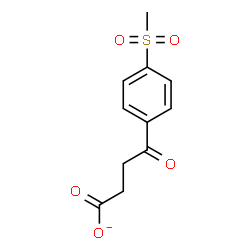 ChemSpider 2D Image | 4-[4-(Methylsulfonyl)phenyl]-4-oxobutanoate | C11H11O5S