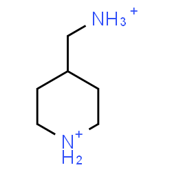 ChemSpider 2D Image | 4-(Ammoniomethyl)piperidinium | C6H16N2
