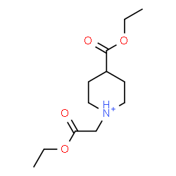 ChemSpider 2D Image | 4-(Ethoxycarbonyl)-1-(2-ethoxy-2-oxoethyl)piperidinium | C12H22NO4