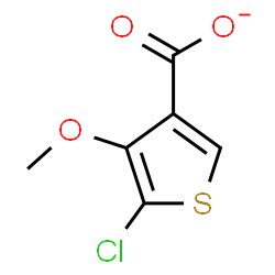 ChemSpider 2D Image | 5-Chloro-4-methoxy-3-thiophenecarboxylate | C6H4ClO3S