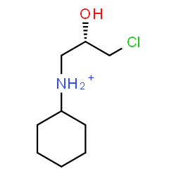 ChemSpider 2D Image | N-[(2S)-3-Chloro-2-hydroxypropyl]cyclohexanaminium | C9H19ClNO