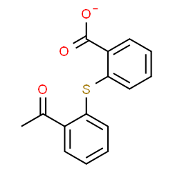 ChemSpider 2D Image | 2-[(2-Acetylphenyl)sulfanyl]benzoate | C15H11O3S