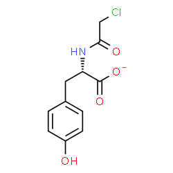 ChemSpider 2D Image | (2S)-2-[(Chloroacetyl)amino]-3-(4-hydroxyphenyl)propanoate | C11H11ClNO4