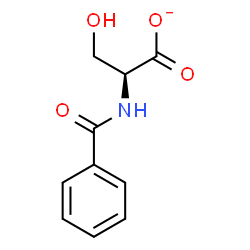 ChemSpider 2D Image | (2S)-2-(Benzoylamino)-3-hydroxypropanoate | C10H10NO4