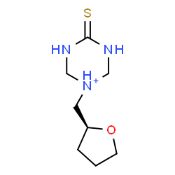 ChemSpider 2D Image | 1-[(2S)-Tetrahydro-2-furanylmethyl]-4-thioxo-1,3,5-triazinan-1-ium | C8H16N3OS