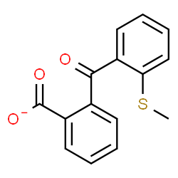 ChemSpider 2D Image | 2-[2-(Methylsulfanyl)benzoyl]benzoate | C15H11O3S