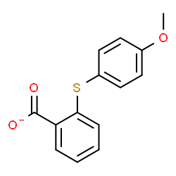 ChemSpider 2D Image | 2-[(4-Methoxyphenyl)sulfanyl]benzoate | C14H11O3S