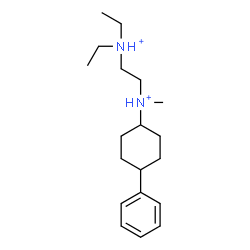 ChemSpider 2D Image | N,N-Diethyl-N'-methyl-N'-(4-phenylcyclohexyl)-1,2-ethanediaminium | C19H34N2