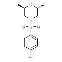 ChemSpider 2D Image | (2R,6R)-4-[(4-Bromophenyl)sulfonyl]-2,6-dimethylmorpholine | C12H16BrNO3S