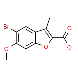 ChemSpider 2D Image | 5-Bromo-6-methoxy-3-methyl-1-benzofuran-2-carboxylate | C11H8BrO4