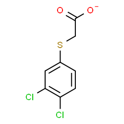 ChemSpider 2D Image | [(3,4-Dichlorophenyl)sulfanyl]acetate | C8H5Cl2O2S