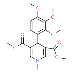 ChemSpider 2D Image | Dimethyl 1-methyl-4-(2,3,4-trimethoxyphenyl)-1,4-dihydro-3,5-pyridinedicarboxylate | C19H23NO7