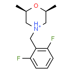 ChemSpider 2D Image | (2R,6S)-4-(2,6-Difluorobenzyl)-2,6-dimethylmorpholin-4-ium | C13H18F2NO