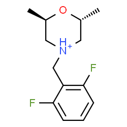 ChemSpider 2D Image | (2R,6R)-4-(2,6-Difluorobenzyl)-2,6-dimethylmorpholin-4-ium | C13H18F2NO
