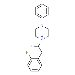 ChemSpider 2D Image | 1-[(2S)-1-(2-Fluorophenyl)-2-propanyl]-4-phenylpiperazin-1-ium | C19H24FN2