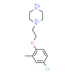 ChemSpider 2D Image | 1-[2-(4-Chloro-2-methylphenoxy)ethyl]piperazinediium | C13H21ClN2O