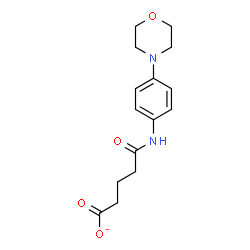 ChemSpider 2D Image | 5-{[4-(4-Morpholinyl)phenyl]amino}-5-oxopentanoate | C15H19N2O4