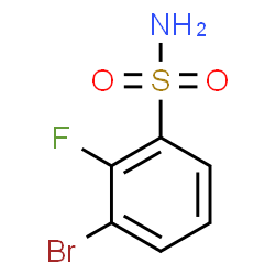 ChemSpider 2D Image | 3-Bromo-2-fluorobenzenesulfonamide | C6H5BrFNO2S