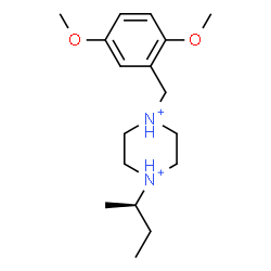 ChemSpider 2D Image | 1-[(2R)-2-Butanyl]-4-(2,5-dimethoxybenzyl)piperazinediium | C17H30N2O2