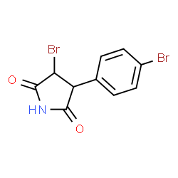 ChemSpider 2D Image | 3-Bromo-4-(4-bromophenyl)-2,5-pyrrolidinedione | C10H7Br2NO2