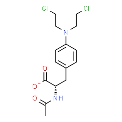ChemSpider 2D Image | (2S)-2-Acetamido-3-{4-[bis(2-chloroethyl)amino]phenyl}propanoate | C15H19Cl2N2O3