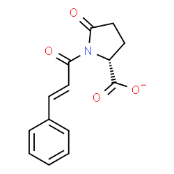 ChemSpider 2D Image | (2R)-5-Oxo-1-[(2E)-3-phenyl-2-propenoyl]-2-pyrrolidinecarboxylate | C14H12NO4
