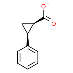 ChemSpider 2D Image | (1R,2S)-2-Phenylcyclopropanecarboxylate | C10H9O2