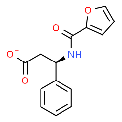 ChemSpider 2D Image | (3R)-3-(2-Furoylamino)-3-phenylpropanoate | C14H12NO4